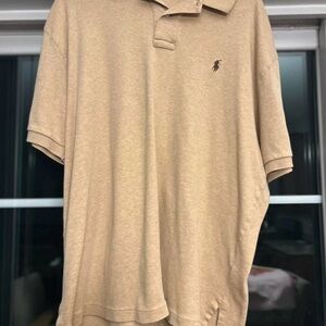 Ralph Lauren Men's Tan Polo Shirt Large